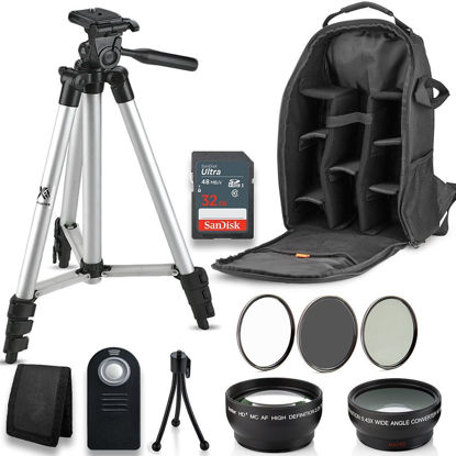 Picture of Professional 52MM Accessory Bundle Kit for Nikon D3300 D3200 D3100 D5000 D5100 D5200 D5300 D5500 D7000 D7100 D7200 & DSLR Cameras, 12 Accessories for Nikon