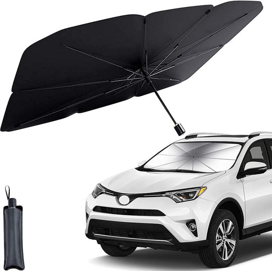 GetUSCart- helloleiboo Car Windshield Sun Shade UV Rays and Heat Sun Visor  Protector Foldable Reflector Umbrella brella Shield