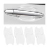 Picture of 8PCS Car Door Handle Sticker, Carbon Fiber Anti-Scratches Car Door Cup Protector, Non-Marking Auto Door Handle Protective Film, Self-Adhesive Door Side Paint Protector for All Cars (White/8 PCS)