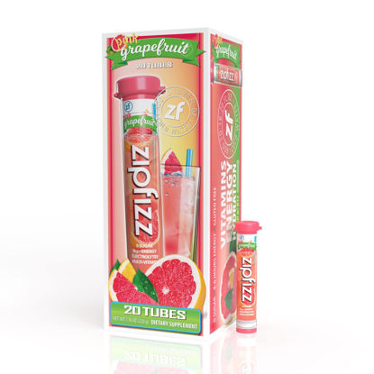 Picture of Zipfizz Energy Drink Mix, Electrolyte Hydration Powder with B12 and Multi Vitamin, Pink Grapefruit (20 Pack)