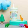Picture of Zak Designs Kelso Toddler Cups For Travel or At Home, 12oz Vacuum Insulated Stainless Steel Sippy Cup With Leak-Proof Design is Perfect For Kids (Safari)