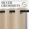 Picture of NICETOWN Bedroom Room Darkening Curtains, Biscotti Beige, 1 Pair, 55 inches by 108 Inch, Triple Weave Microfiber Grommet Top Thermal Insulated Solid Room Darkening Panels/Drapes for Kid's Room