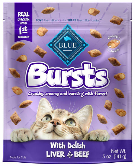 Picture of Blue Buffalo Bursts Crunchy Cat Treats, Chicken Liver and Beef 5-oz Bag