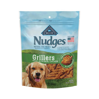Picture of Blue Buffalo Nudges Grillers Natural Dog Treats, Chicken, 10oz Bag