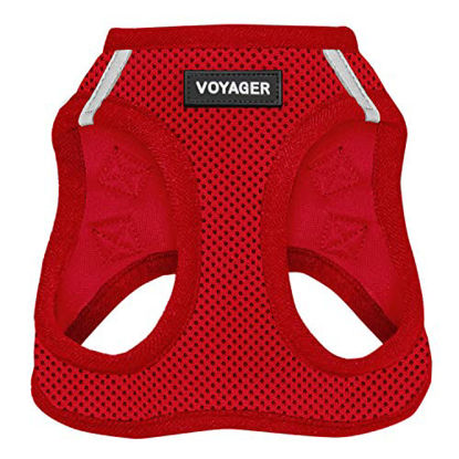 Picture of Voyager Step-in Air Dog Harness - All Weather Mesh Step in Vest Harness for Small and Medium Dogs by Best Pet Supplies - Harness (Red), XXX-Small