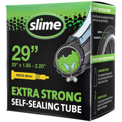 Picture of Slime 30043 Bike Inner Tube with Slime Puncture Sealant, Extra Strong, Self Sealing, Prevent and Repair, Presta Valve, 29" x 1.85-2.20"