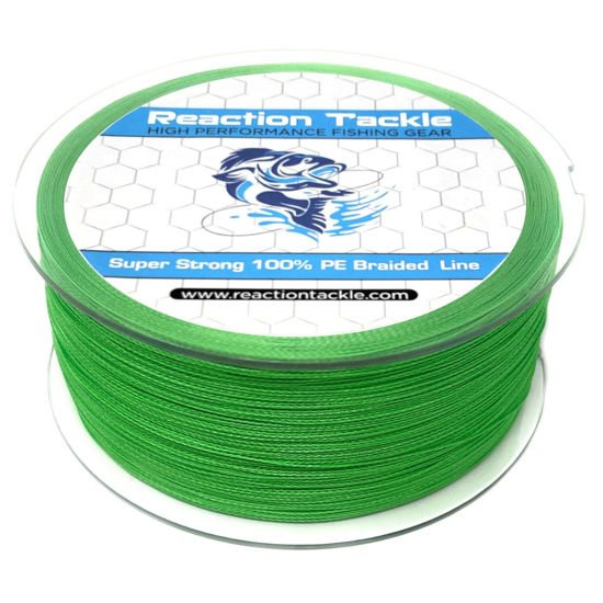 Picture of Reaction Tackle Braided Fishing Line Hi Vis Green 40LB 300yd