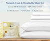 Picture of California Design Den Split King Sheets for Adjustable Bed, 5 Pc Luxury 400 Thread Count 100% Cotton Sheets Set with 2 Twin-XL Fitted Sheets, Bed Sheets Beat Egyptian Cotton Claims (Bright White)