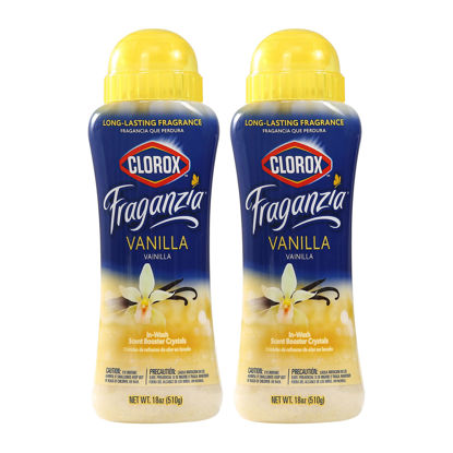 Picture of Clorox Fraganzia In-Wash Scent Booster Crystals in Vanilla Scent, 18oz Twin Pack | Laundry Scent Booster Crystals | In-wash Scent Booster for Fresh Laundry in Vanilla Scent, 36 Ounces Total