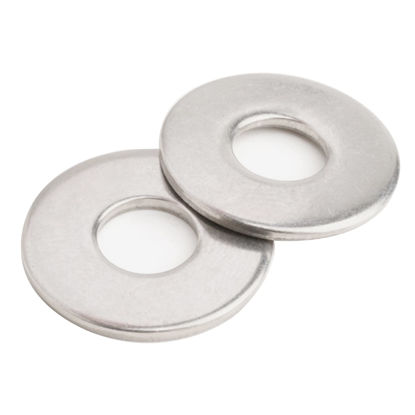 Picture of #10 Flat Washer, 18-8 (304) Stainless Steel Washers Flat, 100PCS