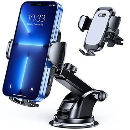 Picture of Humixx Phone Mount for Car 【Plus-Version Suction Cup】 Universal Hands-Free Suction Cell Phone Holder for Car Dashboard Air Vent Car Phone Holder Mount for Samsung iPhone 13 14 Plus Pro Max