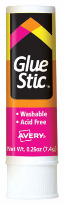 Picture of Avery Glue Stic White, 0.26 oz., Washable, Nontoxic, Permanent Adhesive, 1 Glue Stick (00161)