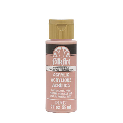 Picture of FolkArt Craft, 2 oz, Matte Finish 2565 Acrylic Paint, 2 Ounce, Crushed Coral, 2 Fl Oz (Pack of 1)