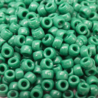 Picture of 1000 Pcs Acrylic Pony Beads 6x9mm Green