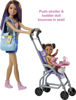 Picture of Barbie Skipper Babysitters Inc 2 Dolls & Accessories, Set with Brunette Skipper Doll, Small Doll & Bouncy Stroller (Amazon Exclusive)