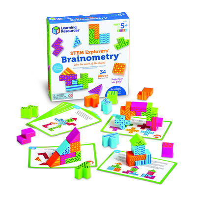 Picture of Learning Resources STEM Explorers Brainometry - 34 Pieces, Ages 5+ STEM Toys for Kids, Brain Teaser Toys and Games, Kindergarten Games