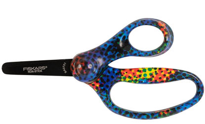 Picture of Fiskars® Designer Non-stick Blunt-tip Kids Scissors, Bright Pixels (5 in.)