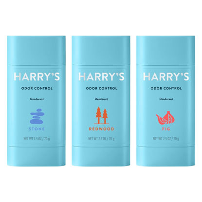 Picture of Harry's Men's Deodorant - Odor Control Deodorant - Aluminum-Free - Variety - Stone, Fig, Redwood (2.5 Ounce (Pack of 3)