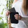Picture of kwmobile Neoprene e-Reader Pouch Size 6" eReader - Universal eBook Sleeve Case with Zipper, Wrist Strap - Black