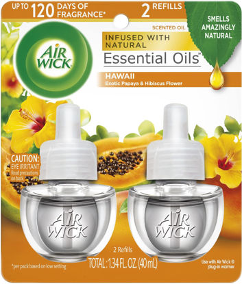 Picture of Air Wick plug in Scented Oil 2 Refills, Hawaii, (2x0.67oz), Essential Oils, Air Freshener