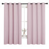 Picture of NICETOWN Blackout Curtain Panels for Girls Room, Nursery Essential Thermal Insulated Solid Grommet Top Blackout Drapes (Lavender Pink, 1 Pair, 55 x 68 inches)