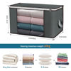 Picture of Large Storage Bags, 2 Pack Clothes Storage Bins Foldable Closet Organizers Storage Containers with Durable Handles Thick Fabric for Blanket Comforter Clothing Bedding 90L
