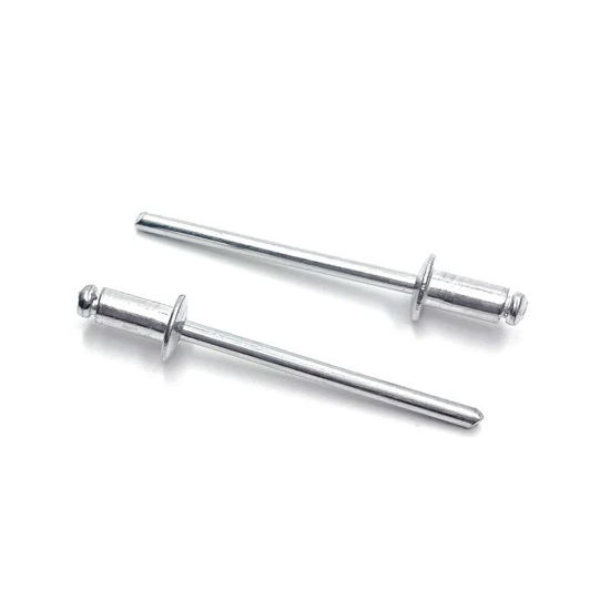 Picture of ISPINNER 100pcs 1/8" x 1/4" Aluminum Blind Rivets, 3.2 x 6mm Pop Rivets, Pack of 100 (Silver)