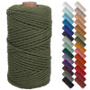 Picture of NOANTA Olive Green Macrame Cord 3mm x 109yards, Colored Macrame Rope, Cotton Rope Macrame Yarn, Colorful Cotton Craft Cord for Wall Hanging, Plant Hangers, Crafts, Knitting