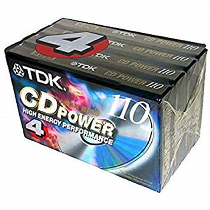 Picture of 4-pack TDK Cd Power 110 Type Ii (Cro2) High Bias New Blank Audio Cassette Tapes