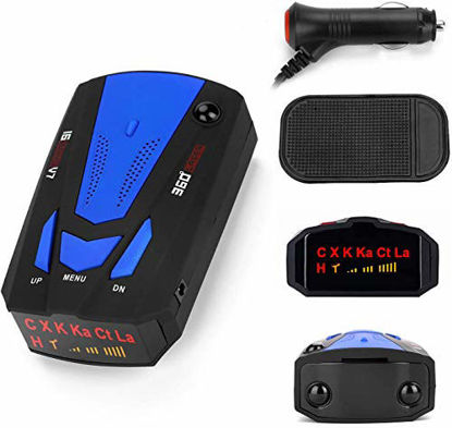 Picture of [2021 Upgrade] Radar Detectors for Cars, 360-Degree Monitoring Long-Distance Remote Warning, Full-Band Monitoring, Voice Prompt, Away from Fines. (Blue)