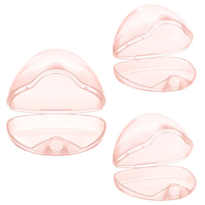 Picture of Accmor Pacifier Case, Pacifier Holder Case, Pacifier Container for Travel, BPA Free,Transparent Pink, 3 Pack