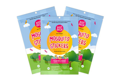 Picture of BuzzPatch Mosquito Patch Stickers for Kids (60 Pack) - All Natural, Plant Based Ingredients, Non-Toxic, DEET Free, Citronella Essential Oil Insect Patches, for Toddlers, Babies, Children (3)