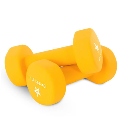 Picture of Yes4All Exercise amp Fitness pound Dumbbell Neoprene 8lbs Orange Pair, D-Light Orange-8lbs (pair), 8 lbs Pair US