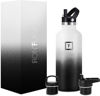 Picture of IRON °FLASK Sports Water Bottle - 32 Oz, 3 Lids (Straw Lid), Leak Proof, Vacuum Insulated Stainless Steel, Hot Cold, Double Walled, Thermo Mug, Standard Metal Canteen