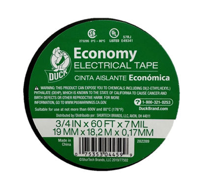 Picture of Duck Brand 282289 Economy Electrical Tape, 3/4-Inch by 60 Feet, Single Roll, Black