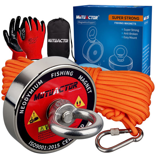 Magnet Fishing Kit with Strong Magnet for Pulling 550 Lbs, Rope