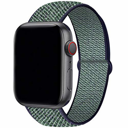 Picture of YC YANCH Sport Loop Compatible with Apple Watch Band 42mm/ 44mm, Breathable Soft Wristband Strap Replacement Compatible for iWatch Series 1/2/3/4/5/6/SE (42mm/44mm, Midnight Fog)