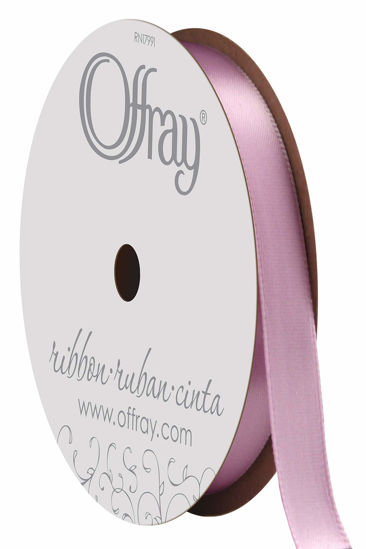 Picture of Berwick Offray 066133 3/8" Wide Single Face Satin Ribbon, Light Orchid Purple, 6 Yds
