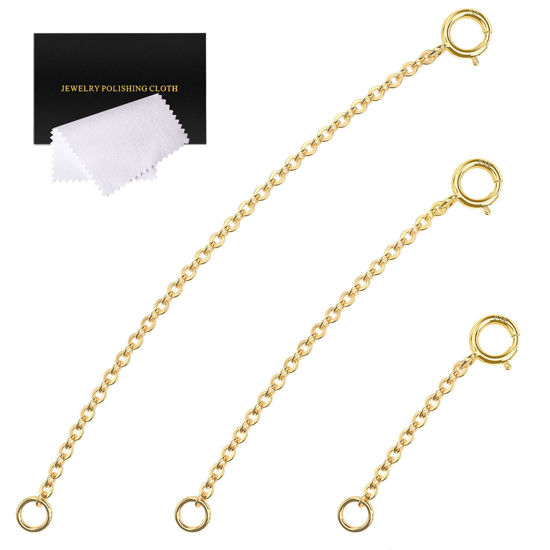 Buy Necklace Chain Extender, Adjustable Bracelet Extension, Removable Chain  Lengthener 14k Gold Fill, Sterling Silver, Rose Gold A004 Online in India -  Etsy