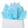 Picture of Flexicore Packaging Turquoise Chevron Print Gift Wrap Tissue Paper Size: 15 Inch X 20 Inch | Count: 10 Sheets | Color: Turquoise Chevron