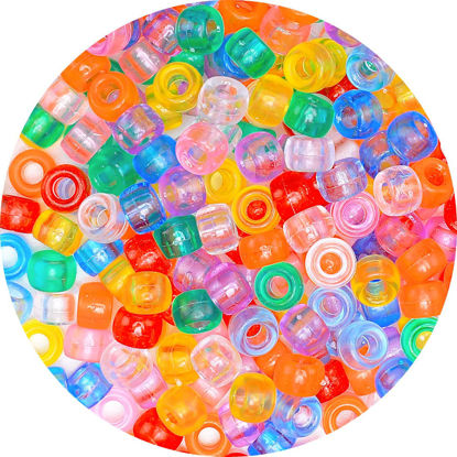 Picture of Eppingwin Beads and Bead assortments (1000 Pony Beads-Transparent Mixed)…