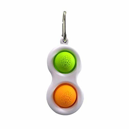 Picture of Mini Simple Dimple Sensory Fidget Toy Stress Relief Anti-Anxiety Autism Hand Toys for Kids Teen Adult, Push Pop Bubble Keychain Sensory Therapy Toys for Home Classroom Party Favors Office