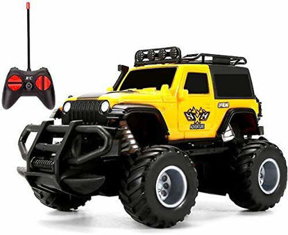 Picture of Remote Control Car,Cars Toy for Boys,Remote Control Truck Rc Car for 4 5 6 7 8 Year Old,Toys Jeep Kids Gifts for 4-8 Year Old Indoor Outdoors Toys Yellow,1:43 Scale (Yellow-1)