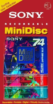 Picture of Sony 74-Minute Color Mini-disc in A Clamshell 3-Pack