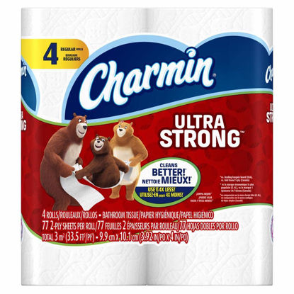Picture of Charmin 94141CT Ultra Strong Bathroom Tissue, 2-Ply, 4x3.92, 77 Per Roll, 4 Rolls Per Pack
