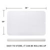 Picture of MicoYang Silicone Dish Drying Mat for Multiple Usage,Easy clean,Eco-friendly,Heat-resistant Silicone Mat for Kitchen Counter or Sink,Refrigerator or Drawer Liner White XXXL 28 inches x 18 inches