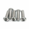 Picture of 1/4-20 x 1-3/4" Button Head Socket Cap Bolts Screws, 304 Stainless Steel 18-8, Allen Hex Drive, Bright Finish, Fully Machine Thread, Pack of 100