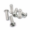 Picture of 1/4-20 x 1/2" Button Head Socket Cap Bolts Screws, 304 Stainless Steel 18-8, Allen Hex Drive, Bright Finish, Fully Machine Thread, Pack of 50