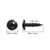 Picture of (300 pcs)#8×3/4" Black Truss Head Wood Screws Quick Metal Self Tapping Zinc Oxide