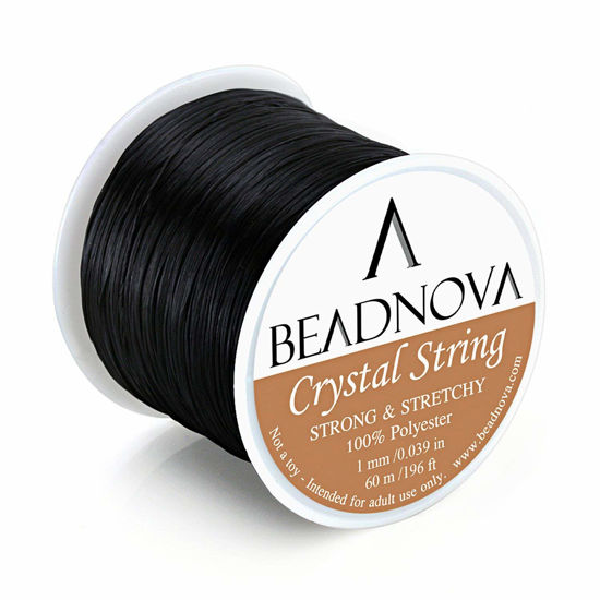 1mm Black Elastic Stretch Beading String Thread Cord Wire for Jewelry Making, Women's, Size: One Size